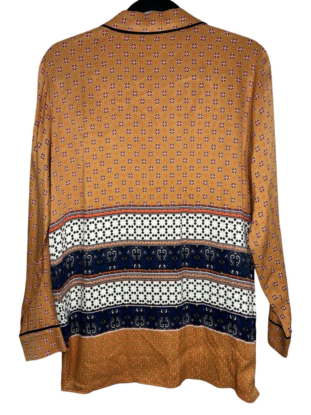 Anthropologie Second Female Vavara Pajama-style Shirt Geometric Paisley Print S - Picture 10 of 13